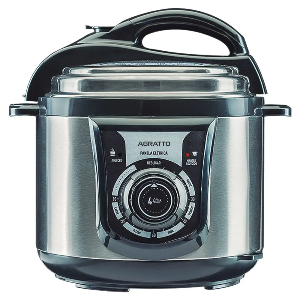 Panela de PressÃ£o 4 Litros ElÃ©trica com Painel EletrÃ´nico com Timer 110 Volts - 3879 - AGRATTO